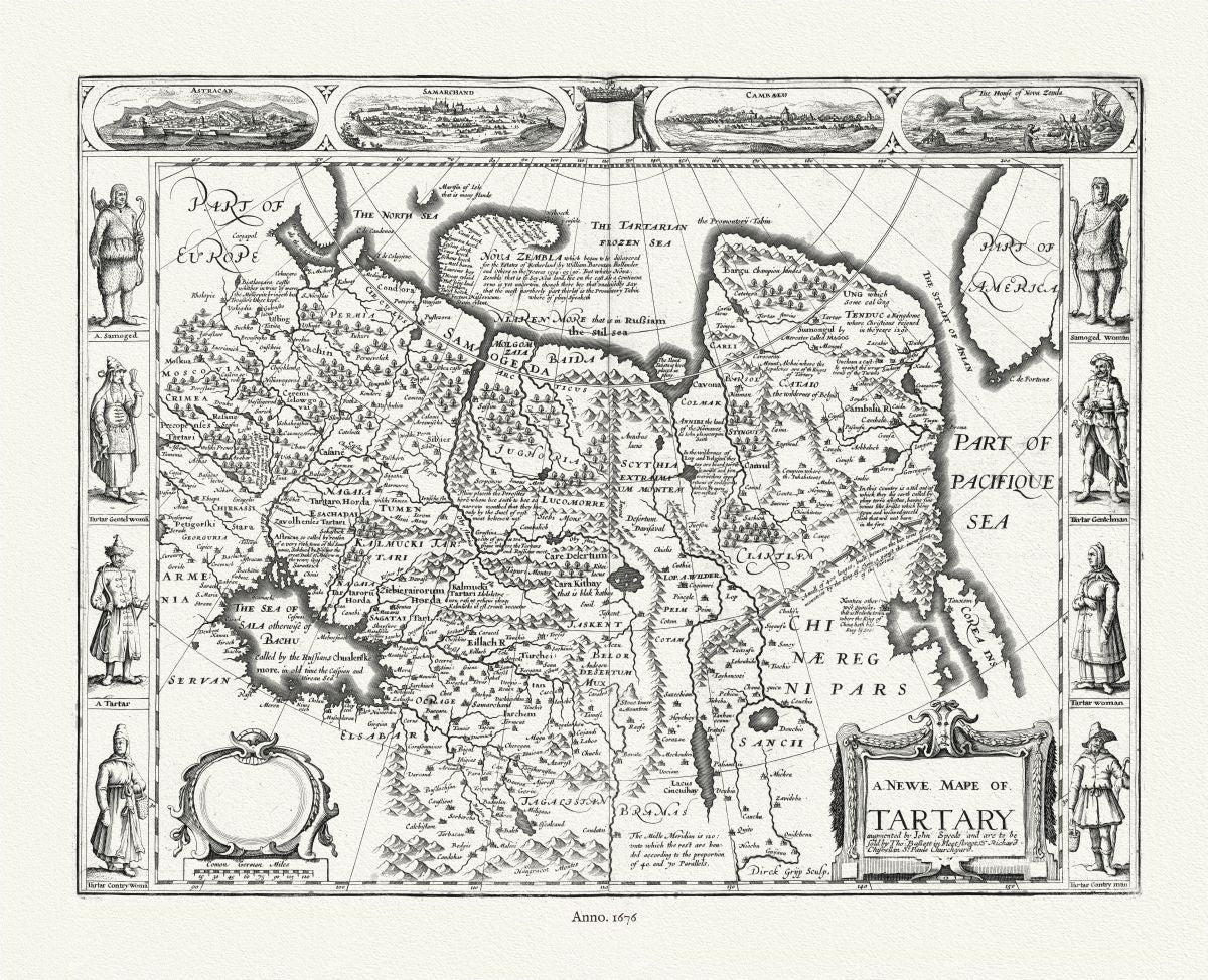 Asia: Tartary, Tartaria, 1676, Speed authore - The Map Chest
