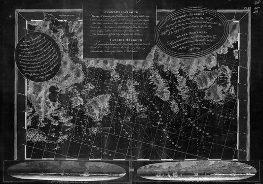 Atlantic Canada: Keppell Harbour ; Knowles Harbour ; Tangier Harbour ; Saunder's Harbour ; Deane Harbour.1779 Ver. BWI - The Map Chest