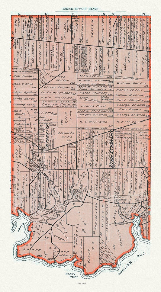 Atlantic Canada: Map 12, Prince County, Prince Edward Island, 1925 ( many more of these are available) - The Map Chest