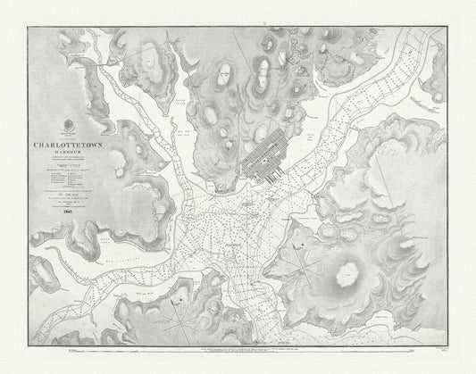 Atlantic Canada: Nautical Chart, Prince Edward Island, Charlottetown Harbour, 1861 - The Map Chest