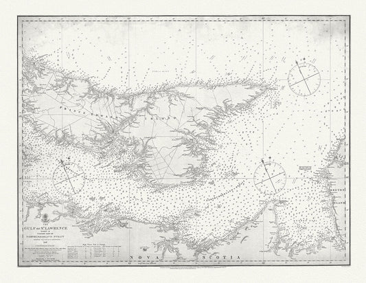 Atlantic Canada: Nautical Chart, The Gulf of St. Lawrence. Sheet IX, Eastern Part of Northumberland Strait, 1872 - The Map Chest