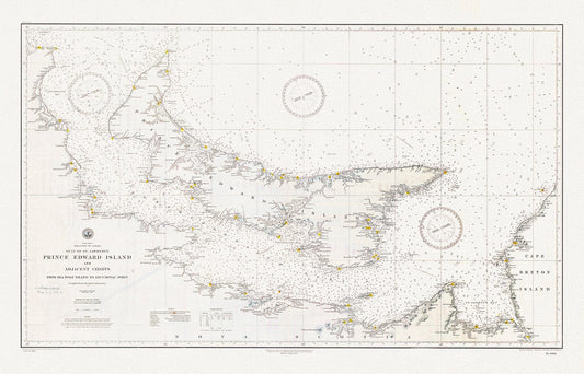 Atlantic Canada: North America, Dominion of Canada, Gulf of St. Lawrence, Prince Edward Island and adjacent coasts, from Sea Wolf Island to Escuminac Point, 1889 - The Map Chest