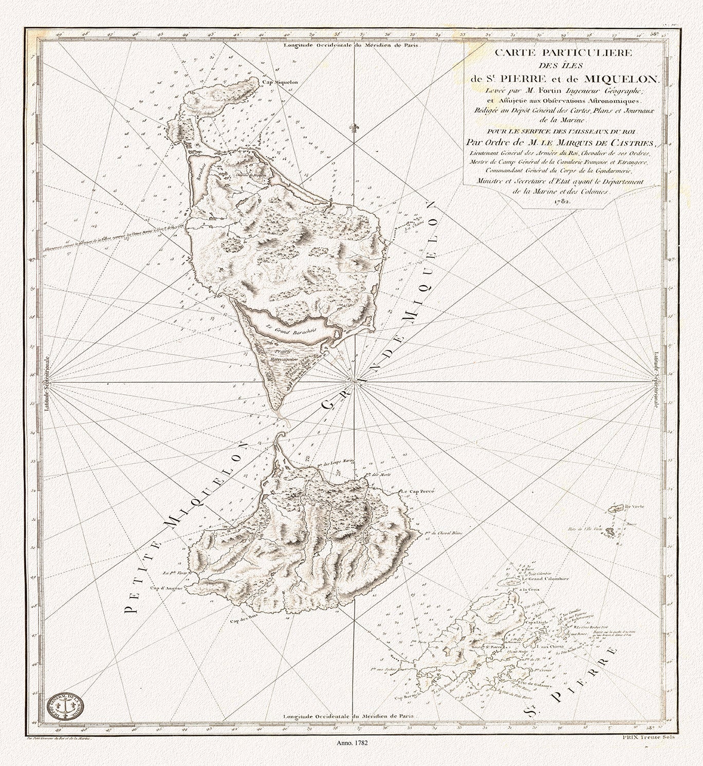 Atlantic Canada: Pilot guides Le Pilote de Terre - Neuve ,ou recueil de plans des côtes et des ports de cette Île.1784, - The Map Chest