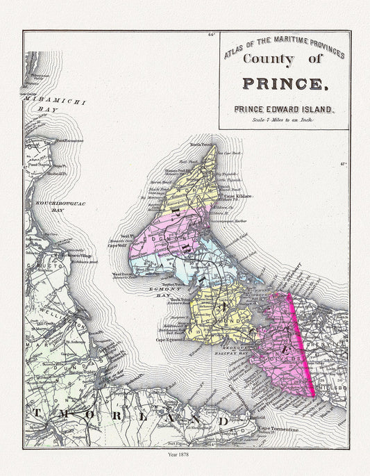 Atlantic Canada: Roe Brothers (Firm) - Atlas of the Maritime Provinces - Prince Co., P.E.I.,1878 - The Map Chest