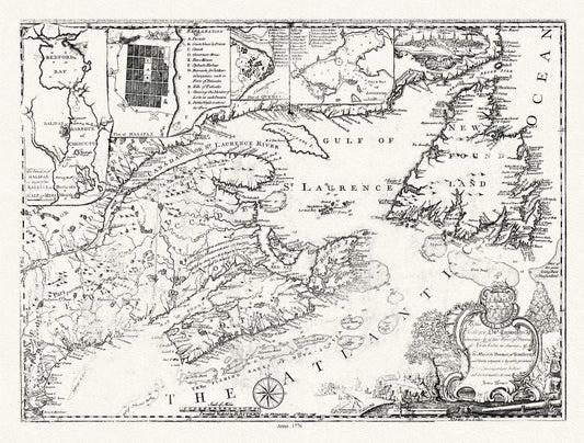 Atlantic Canada: Turner et Aitken, This map of the province of Nova - Scotia and parts adjacent, 1776 - The Map Chest