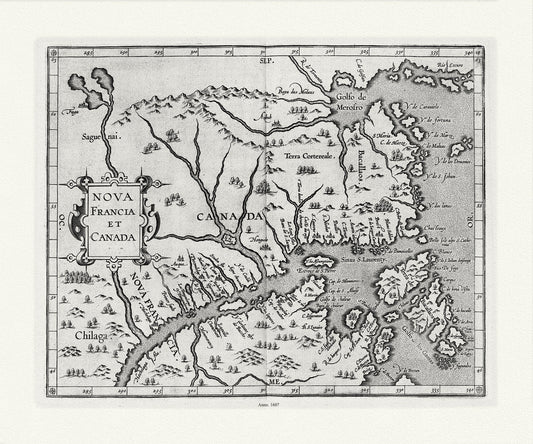 Atlantic Canada: Wytfliet, Corneille, Nova Francia et Canada, 1607E - The Map Chest
