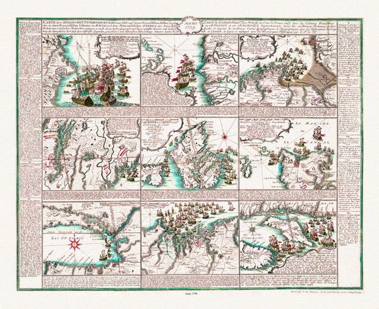Atlantic Ocean: Frederic, Anglo - French naval encounters in 1758 - The Map Chest