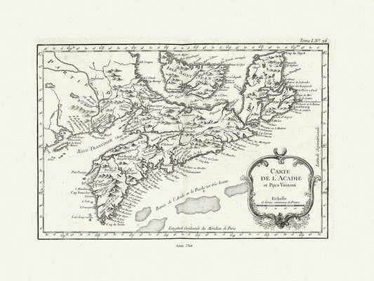 Bellin, Carte De L'Acadie et Pays Voisins, 1764 Ver. II - The Map Chest