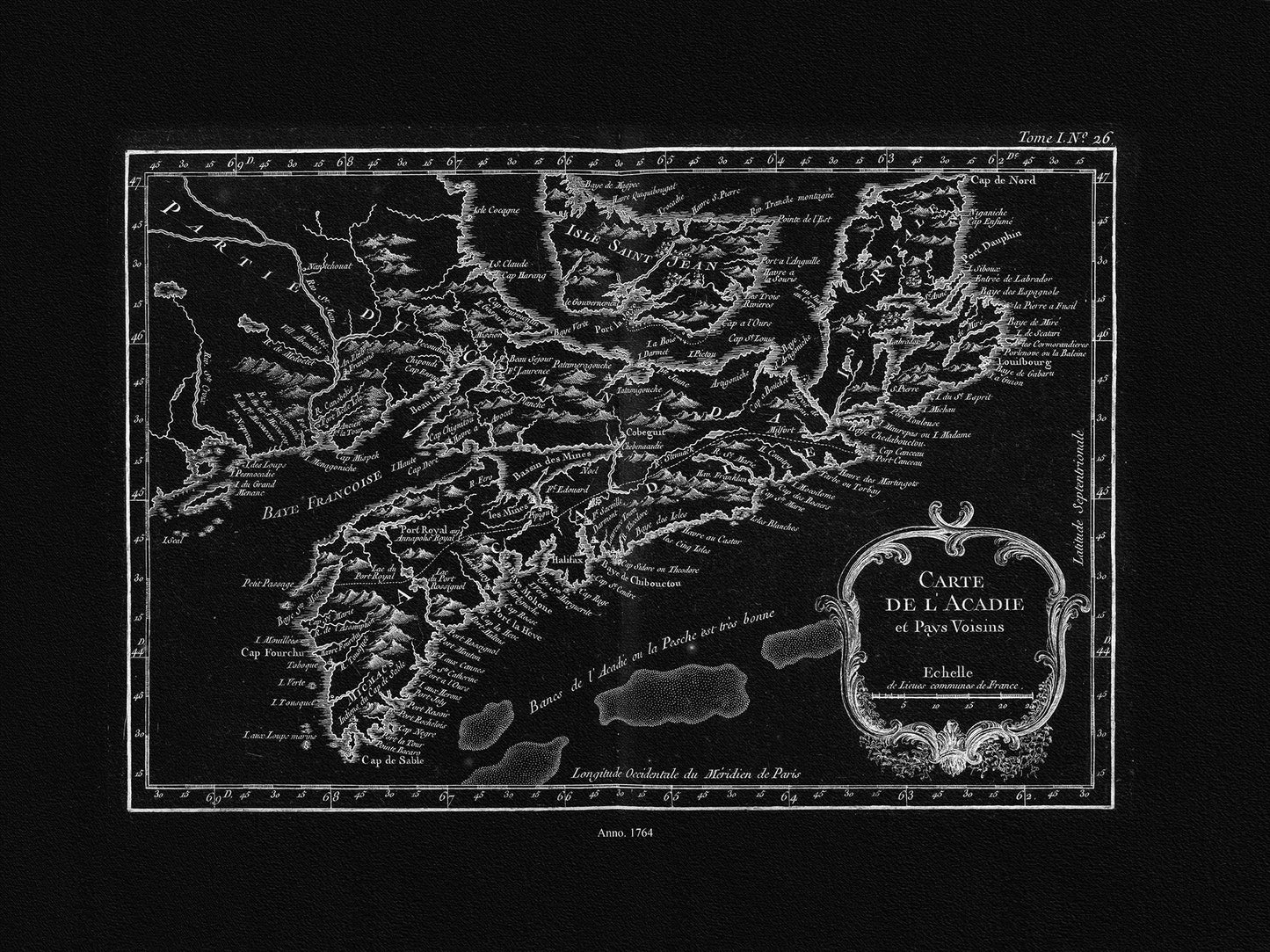 Bellin, Carte De L'Acadie et Pays Voisins, 1764 Ver. IIBWI - The Map Chest