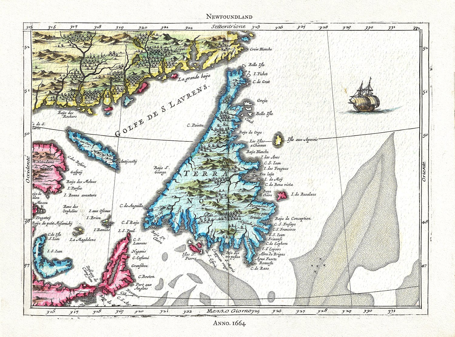 Blaue, Newfoundland, 1664 - The Map Chest