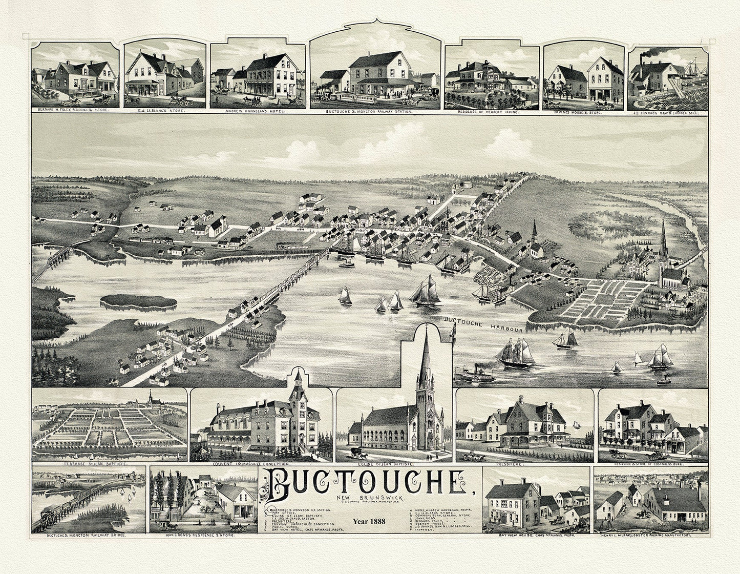 Buctouche, New Brunswick, 1888 - The Map Chest