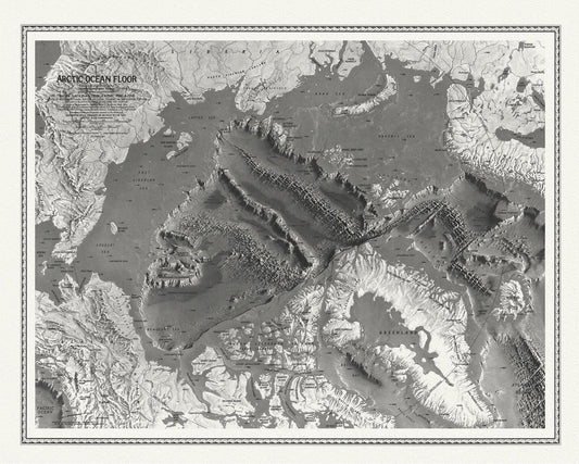 Canada: Arctic, Northern and Polar Exploration: Arctic Ocean Floor, National Geographic, 1971 - The Map Chest
