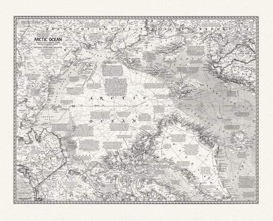 Canada: Arctic, Northern and Polar Exploration: Arctic Ocean, National Geographic, 1971 - The Map Chest
