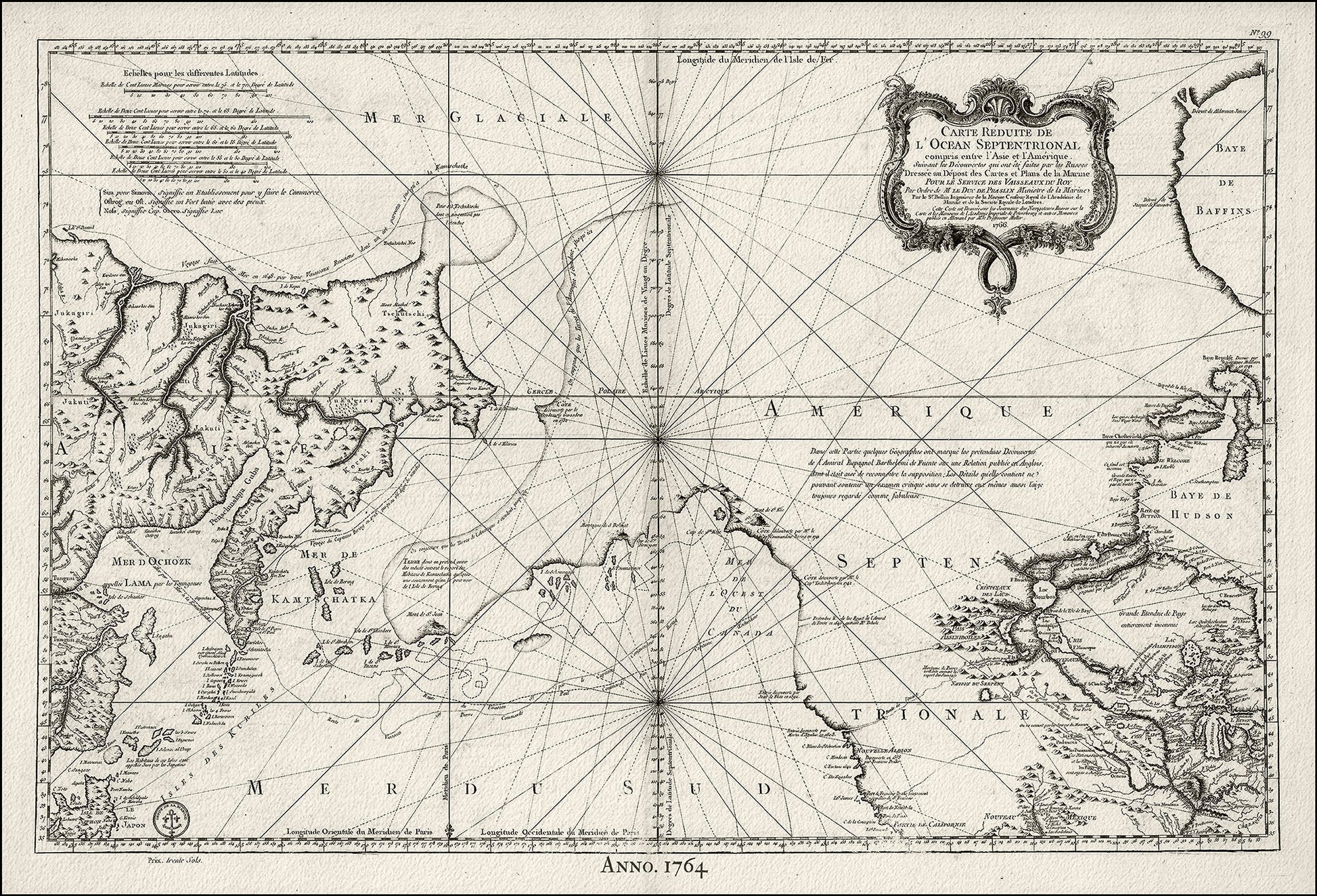 Canada: Arctic, Northern and Polar Exploration: Bellin, Canada,Pacific NorthWest, 1764 Ver.II - The Map Chest