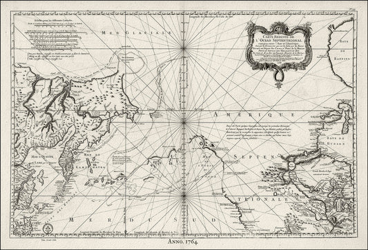 Canada: Arctic, Northern and Polar Exploration: Bellin, Canada,Pacific NorthWest, 1764 Ver.II - The Map Chest