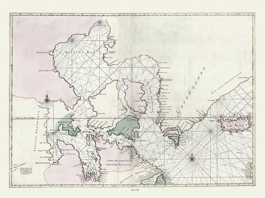 Canada: Arctic, Northern and Polar Exploration: Carte particulière de l'Amerique septentrionale ou sont compris le destroit de Davids, le destroit de Hudson, Mortier auth.,1700 - The Map Chest