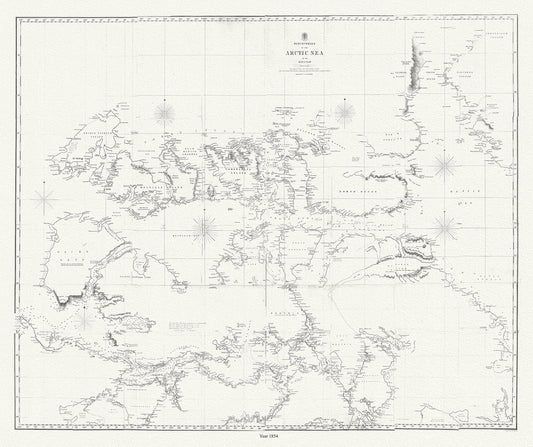 Canada: Arctic, Northern and Polar Exploration: Discoveries in the Arctic Sea up to MDCCCLIV (1854) - The Map Chest