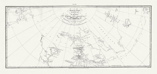 Canada: Arctic, Northern and Polar Exploration: General Chart shewing the track of H. M. Ships Fury and Hecla, on a Voyage for the Discovery of a North West Passage, 1821 - 22 - 23. 19x40" - The Map Chest