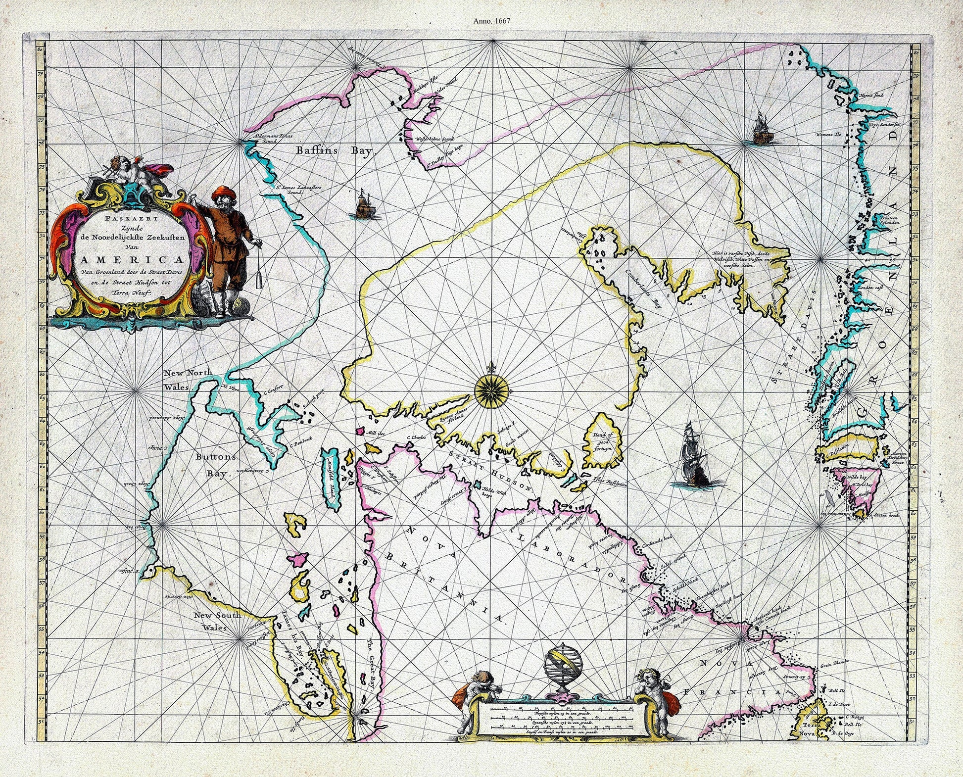 Canada: Arctic, Northern and Polar Exploration: Goos, Arctic North, 1667 - The Map Chest