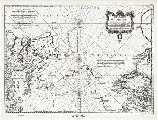 Canada: Arctic, Northern and Polar Exploration: Jacques Nicolas Bellin, Canada, Pacific North West, 1764 - The Map Chest
