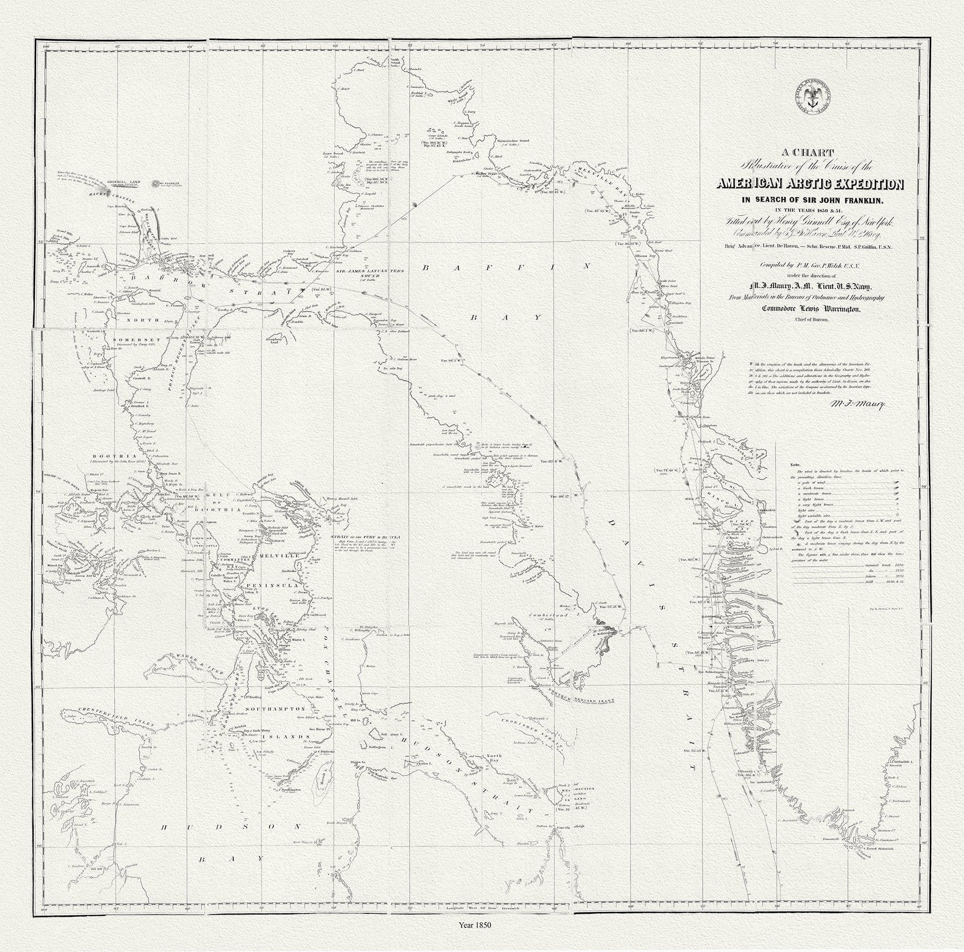Canada: Arctic, Northern and Polar Exploration: The Franklin Expedition,1850 - The Map Chest