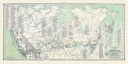 Canada First Peoples: Map of the Dominion of Canada, showing Indian reserves, 1891 - The Map Chest