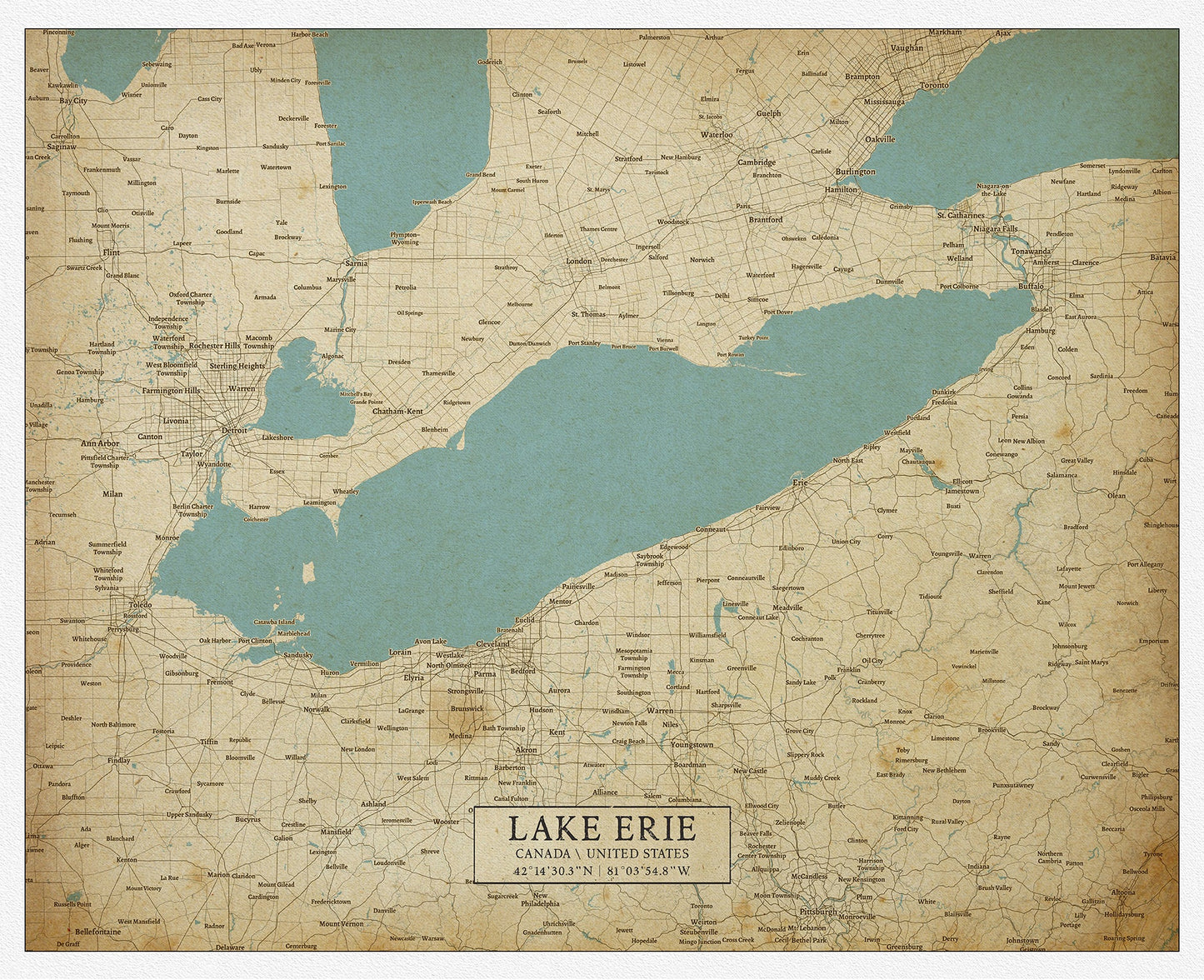 Canada: Great Lakes: Lake Erie - The Map Chest