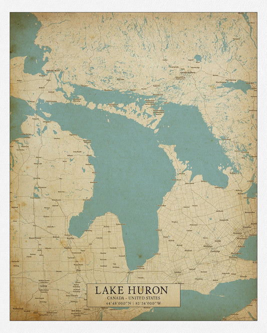 Canada: Great Lakes: Lake Huron: A Modern Map - The Map Chest