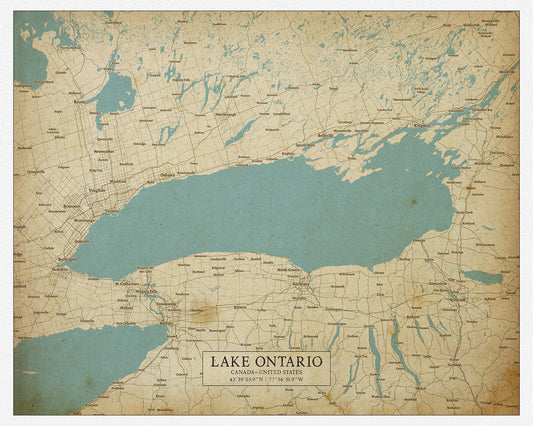 Canada: Great Lakes: Lake Ontario: A Modern Map - The Map Chest