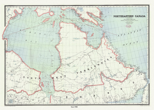 Canada: North and East: Northeastern Canada, 1908 - The Map Chest