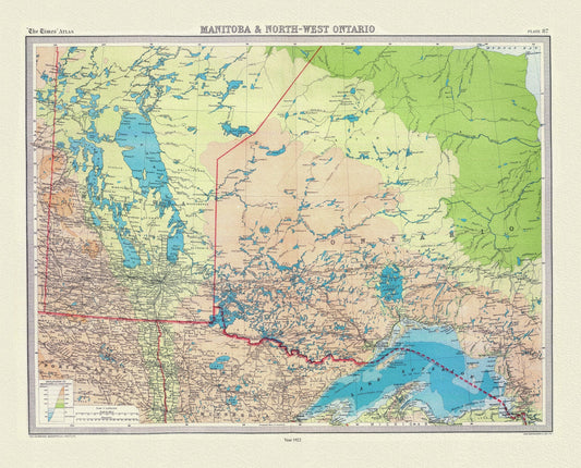 Canada: North and West: Manitoba: Bartholomew, Manitoba & North - West Ontario, 1922 - The Map Chest