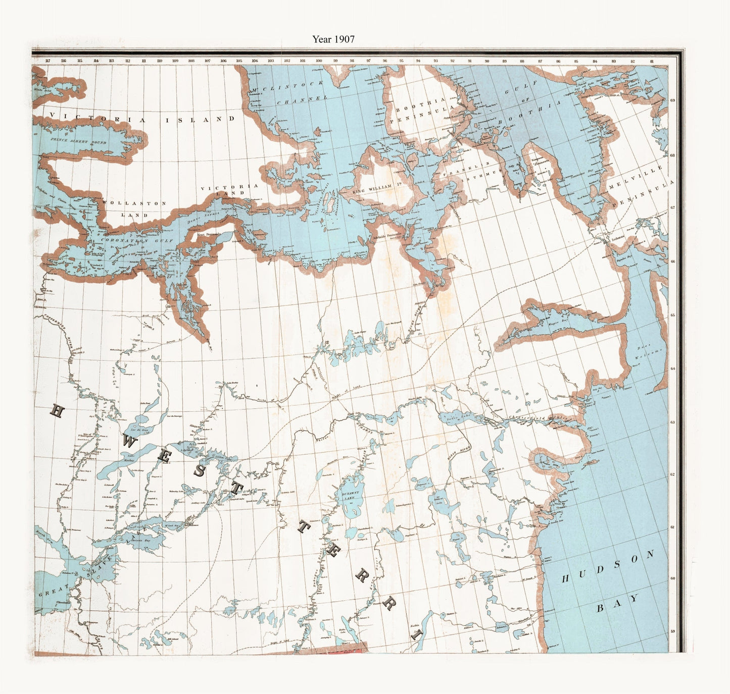 Canada: North and West: Map of Western Canada, 1907 Part 1 - The Map Chest
