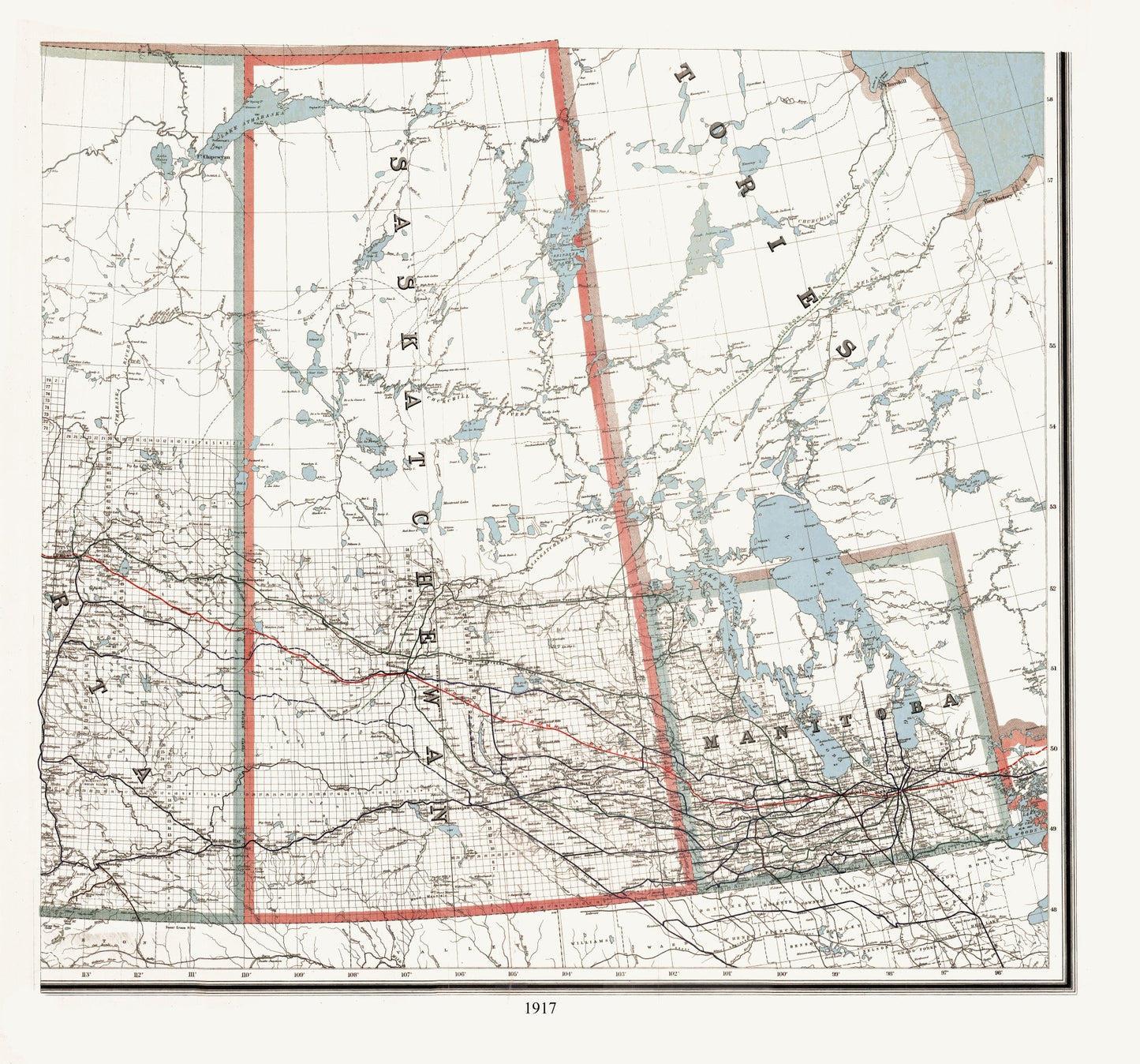Canada: North and West: Map of Western Canada, 1907 Part 2 - The Map Chest