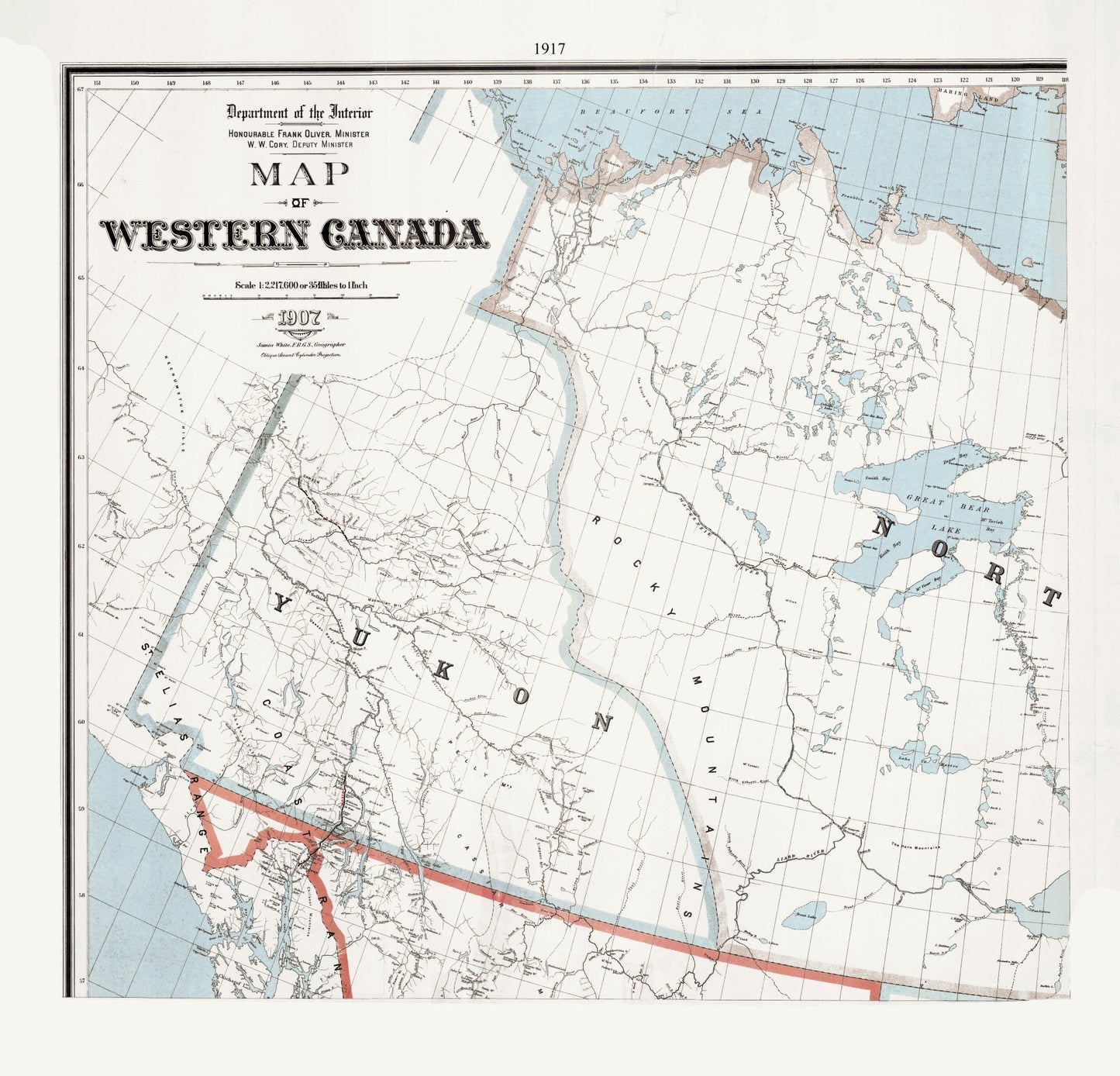 Canada: North and West: Map of Western Canada, 1907 Part 3 - The Map Chest