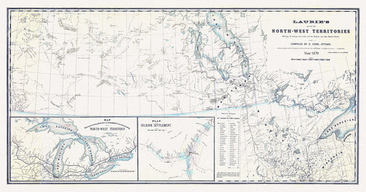 Canada: North and West: North - West Territories shewing the surveys now made, and the railway and other routes thereto.Laurie auth.1870 - The Map Chest