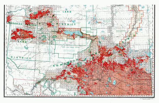 Canada North and West: Northern Alberta, map showing disposition of lands, 1918 South Sheet - The Map Chest