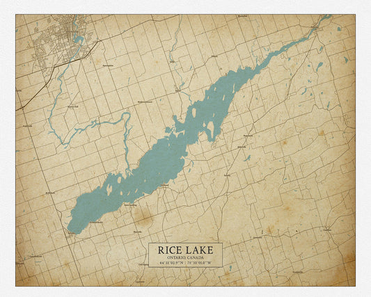 Canada: Ontario: Kawartha Lakes: Rice Lake, - The Map Chest