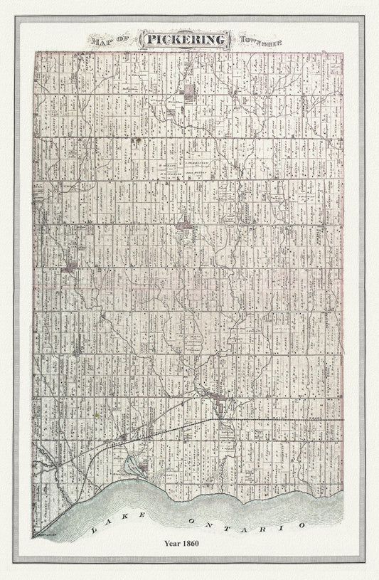 Canada: Ontario: Pickering Township, Ontario County, 1860 - The Map Chest