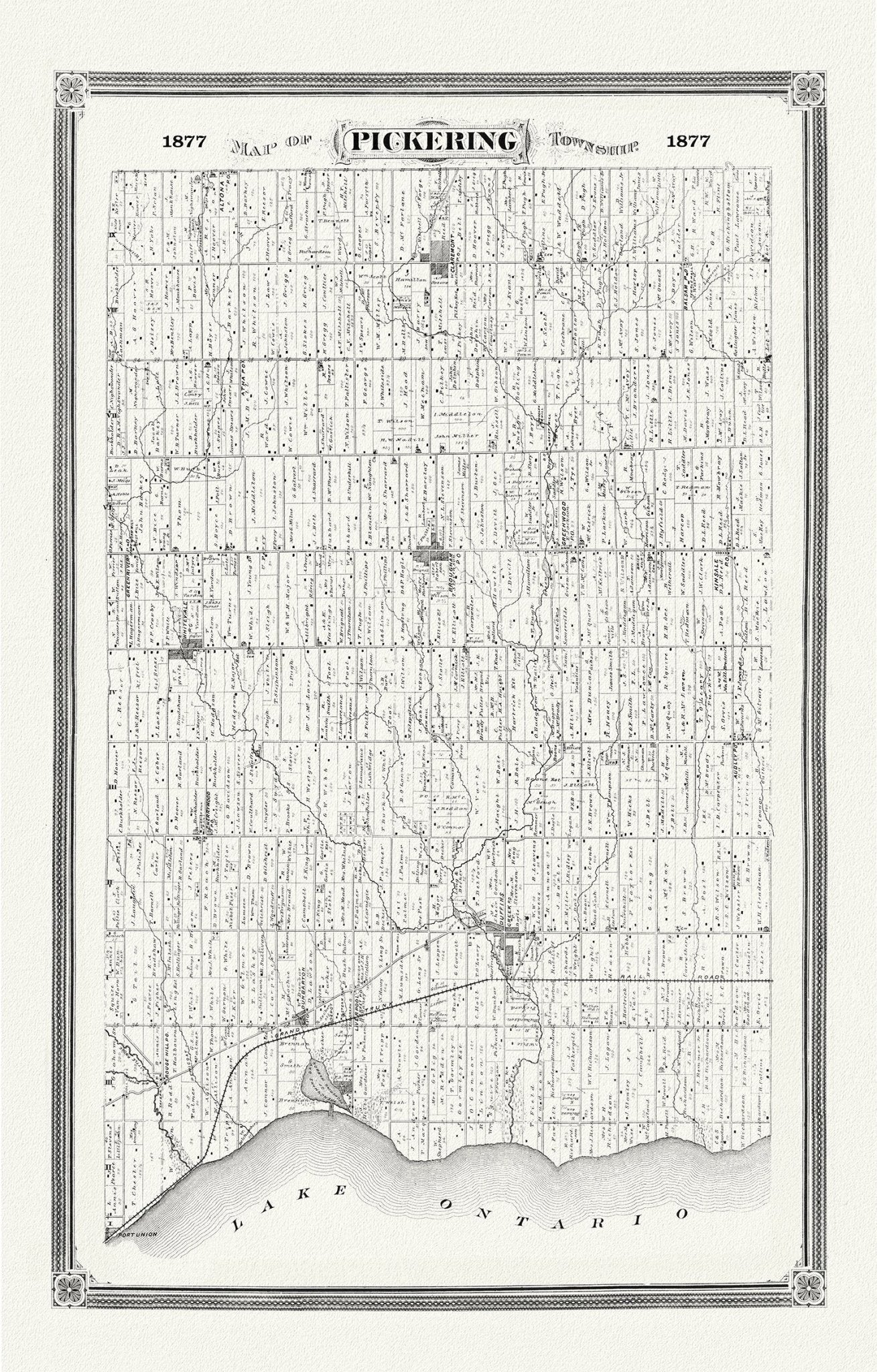 Canada: Ontario: Pickering Township, Ontario County, 1877 - The Map Chest
