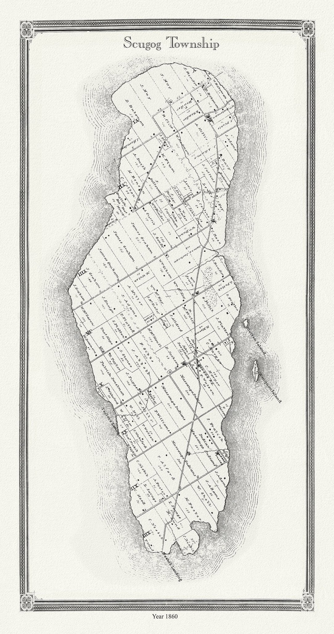 Canada: Ontario: Scugog Township, Ontario County, 1860 - The Map Chest