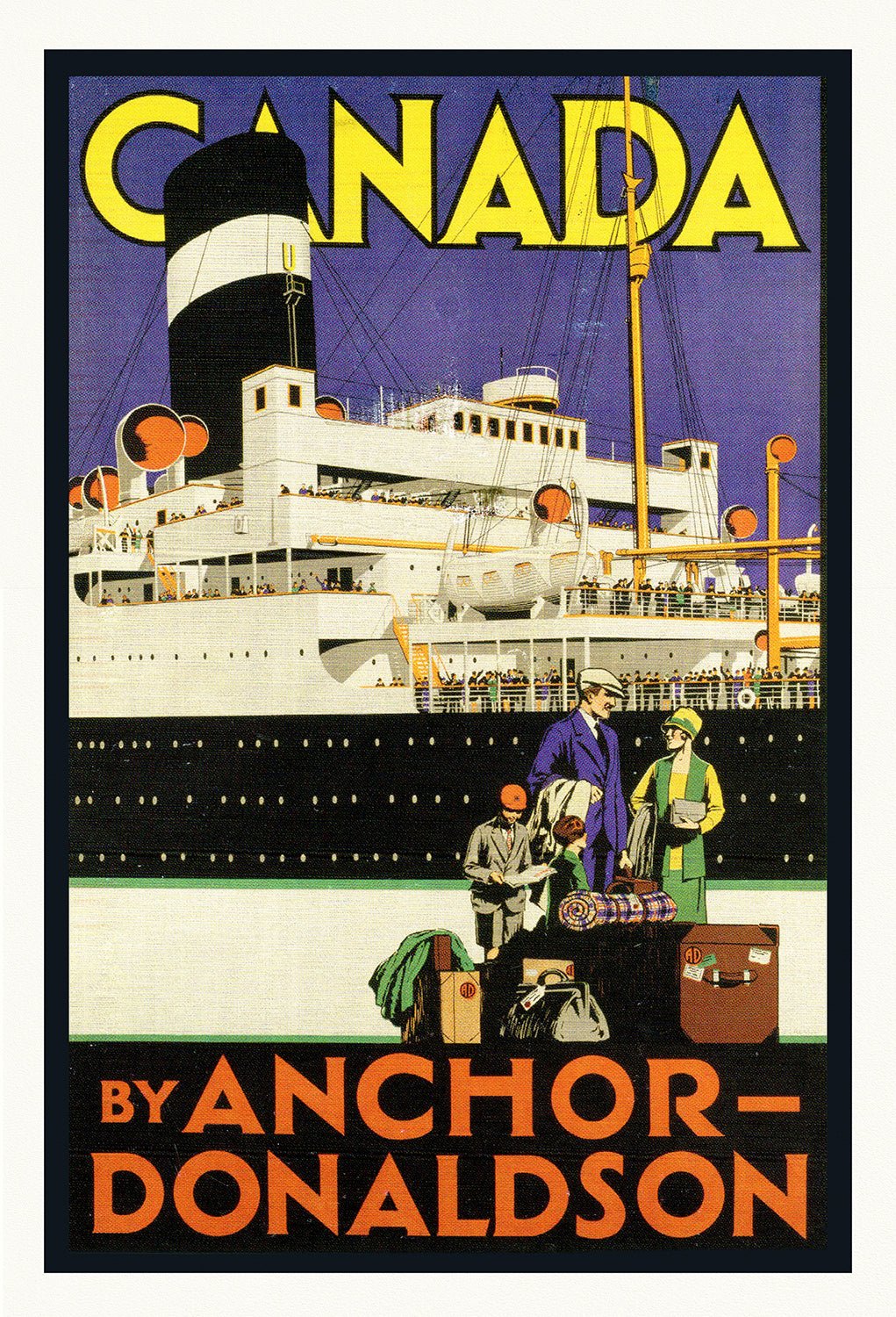Canada: Posters: Travel: Ship, Cruise: Canada by Anchor - Donaldson, Travel Poster - The Map Chest