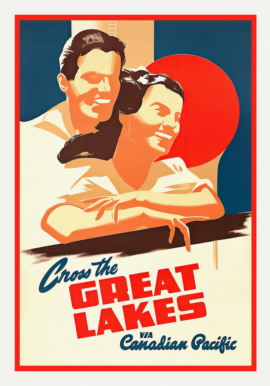 Canada: Posters: Travel: Ship, Cruise: Canadian Pacific, Cross the Great Lakes, Ver. II - The Map Chest