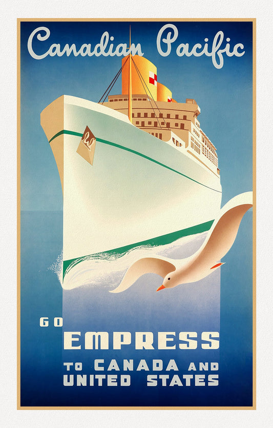 Canada: Posters: Travel: Ship, Cruise: Canadian Pacific, Empress to Canada & USA - The Map Chest