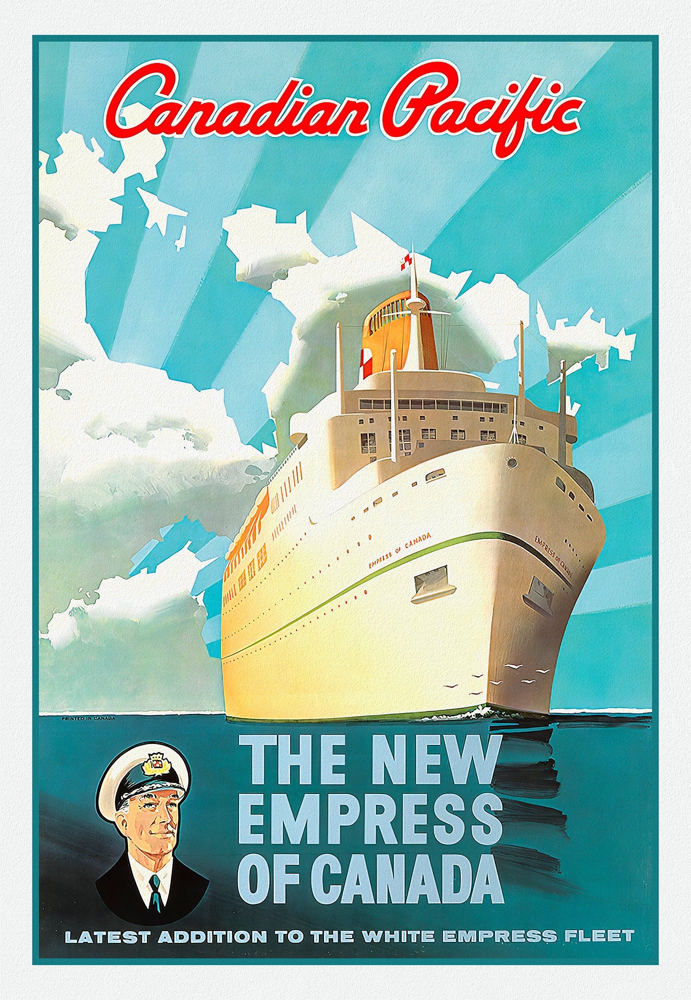 Canada: Posters: Travel: Ship, Cruise: Canadian Pacific, The New Empressof Canada - The Map Chest