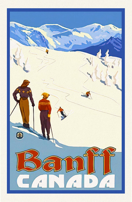 Canada: Posters: Travel: Ski, Skiing: Banff, Canada - The Map Chest