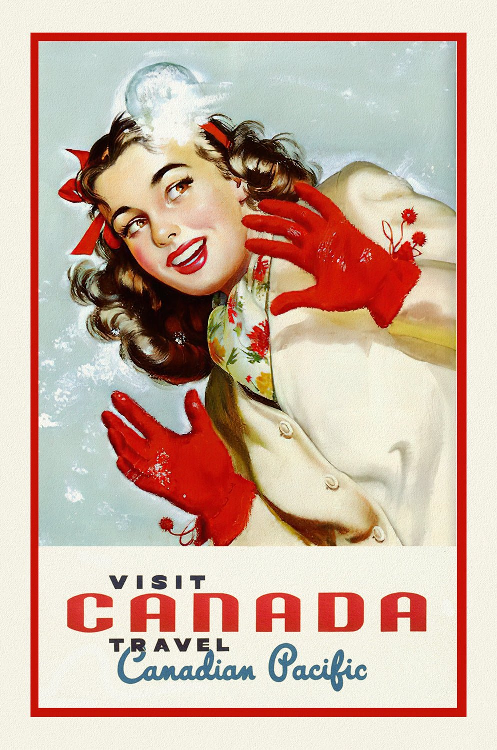 Canada: Posters: Travel: Ski, Skiing: Canadian Pacific, Visit Canada, Ver. V. 12 - The Map Chest