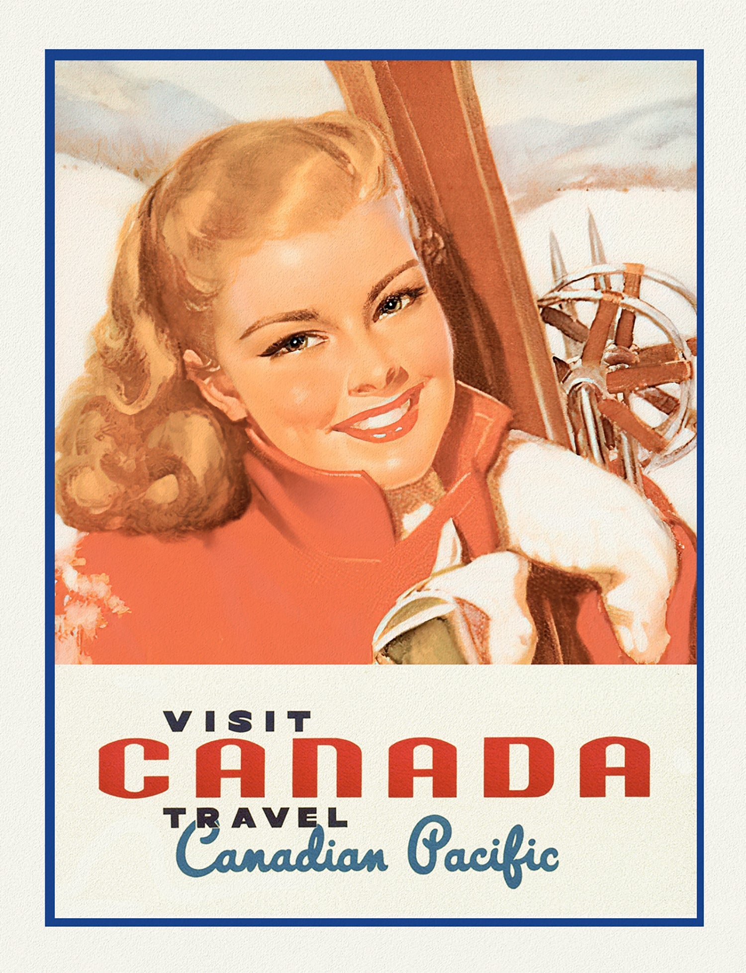 Canada: Posters: Travel: Ski, Skiing: Canadian Pacific, Visit Canada, Ver. V. 6 - The Map Chest