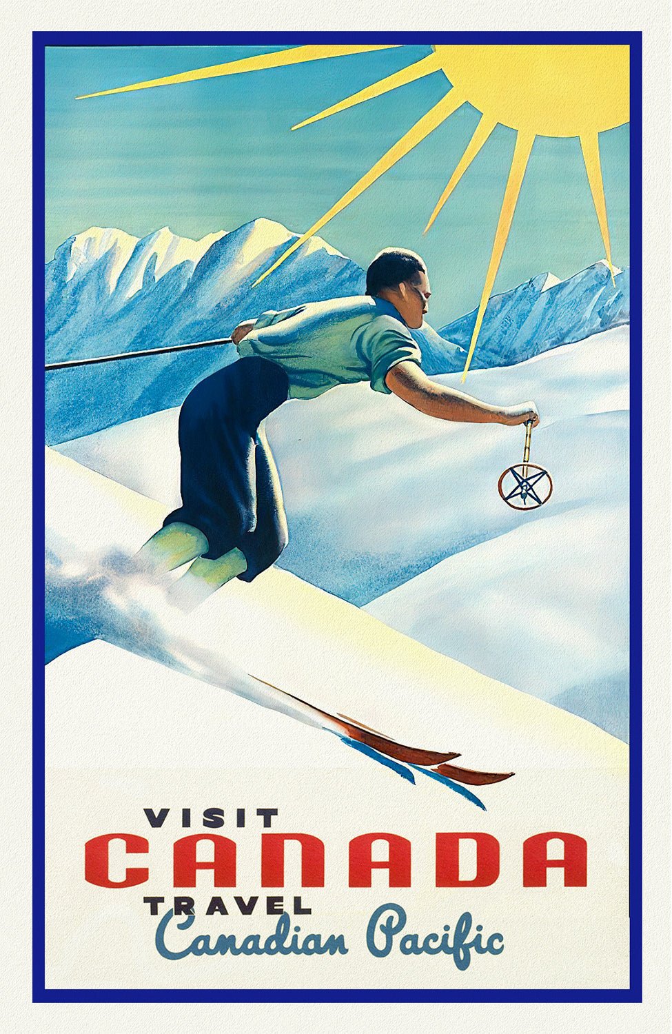 Canada: Posters: Travel: Ski, Skiing: Canadian Pacific, Visit Canada, Ver. X - The Map Chest