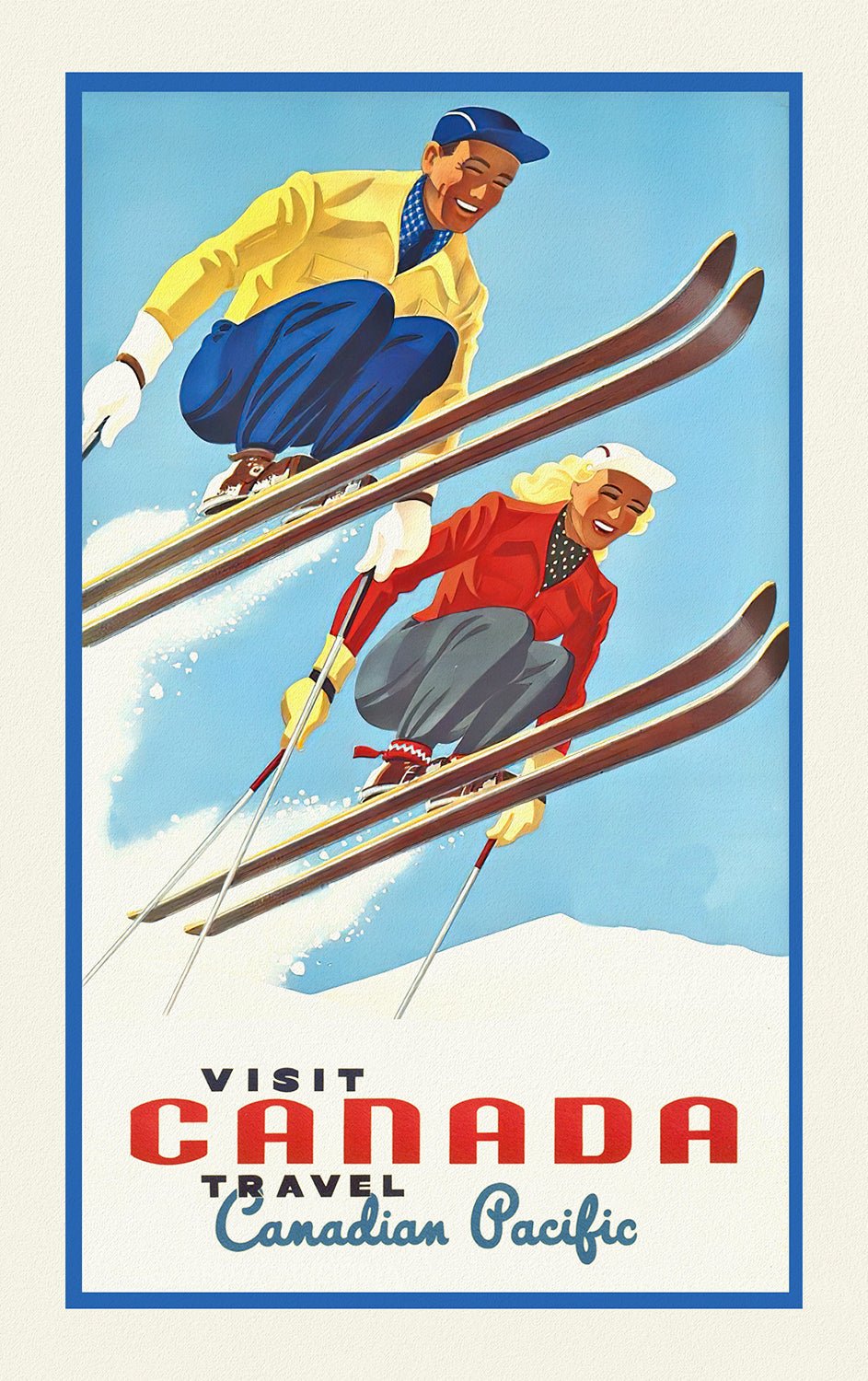 Canada: Posters: Travel: Ski, Skiing: Canadian Pacific, Visit Canada, Ver. XIV - The Map Chest