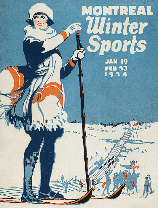 Canada: Posters: Travel: Ski, Skiing: Montreal Winter Sports, 1924 - The Map Chest